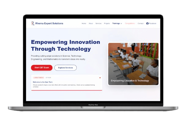 Rhema Expert Solutions - Desktop view